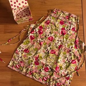 Vera Bradley apron and recipe box gift set